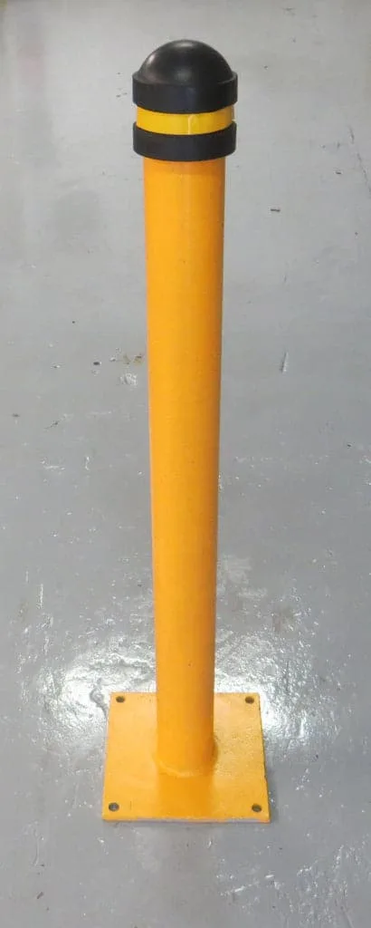 Bolt-Down Steel Bollard - 1000 mm tall x 89 mm dia