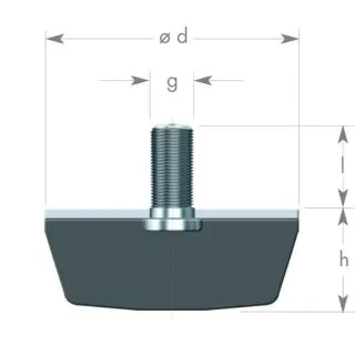 Rubber-Metal Buffer Type K – conical, round