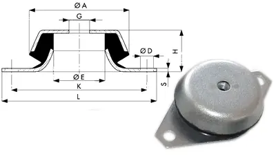 Vibration-Damping Machine Foot