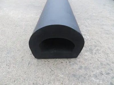 D-Section Extruded SBR Rubber Bumper - 2500 x 100 x 85 mm