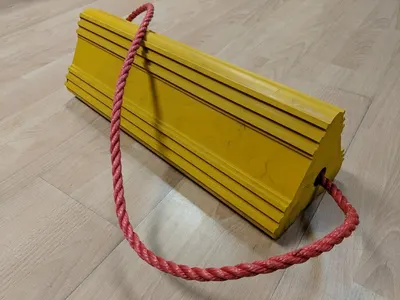 Hi-Vis Yellow Aircraft Wheel Chock – 175 x 333 mm (160 mm high)