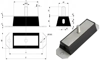 Type SF Rectangular Vibration Damper