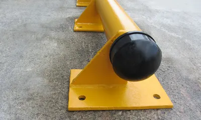 Tubular Steel Kerb Vehicle Stopper – 2560 x 250 x 168 mm (Yellow)