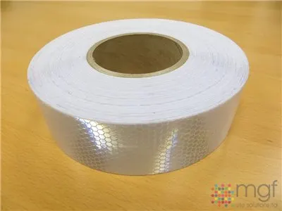 Reflective Tape – Silver – Hexagon Pattern – 45 m x 50 mm